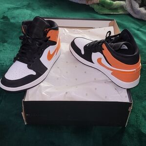 Nike Black and Orange Men's Shoes